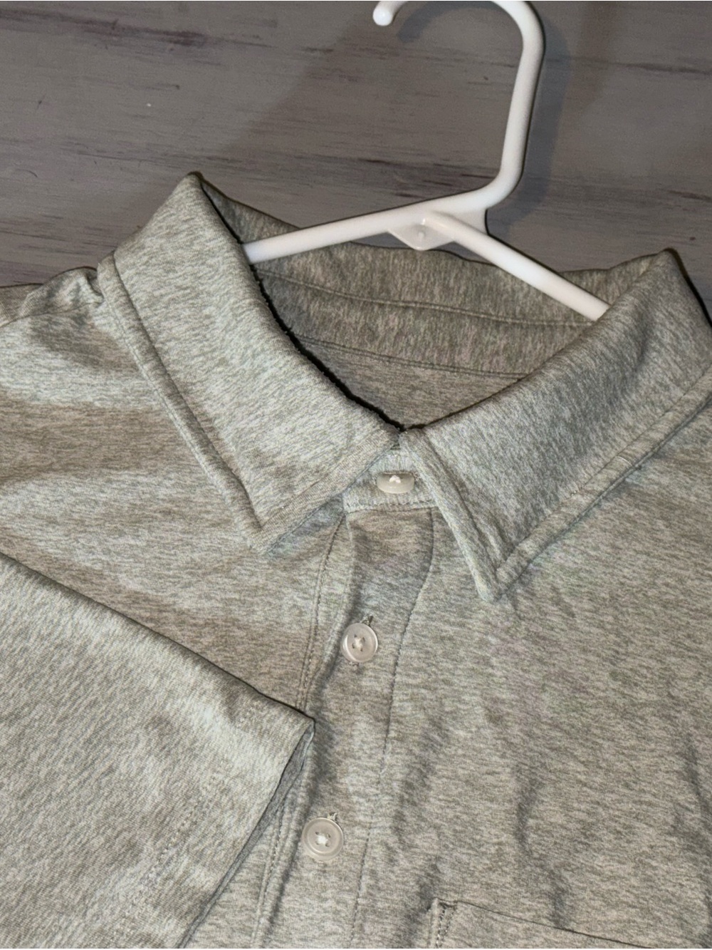 Rhone WFH Polo Men’s Large Gray Heather Performance Shirt